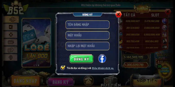 Đăng ký B52Club đơn giản