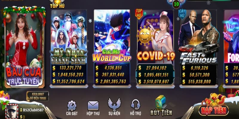 Slot game B52club Các loại slot game B52club